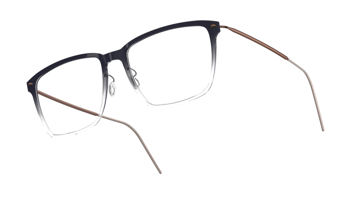 LINDBERG NOW Titanium 6505 eyeglasses, Transparent Grey Gradient — temple detail