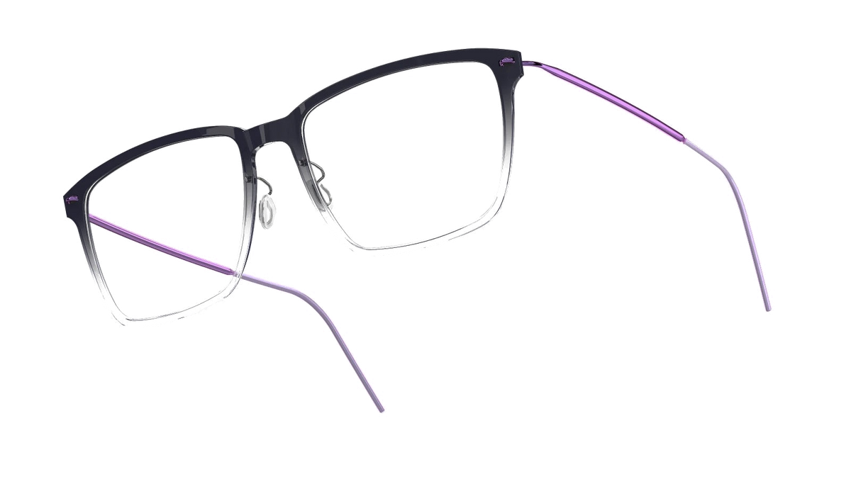 LINDBERG NOW Titanium 6505 eyeglasses, Transparent Grey Gradient — temple detail