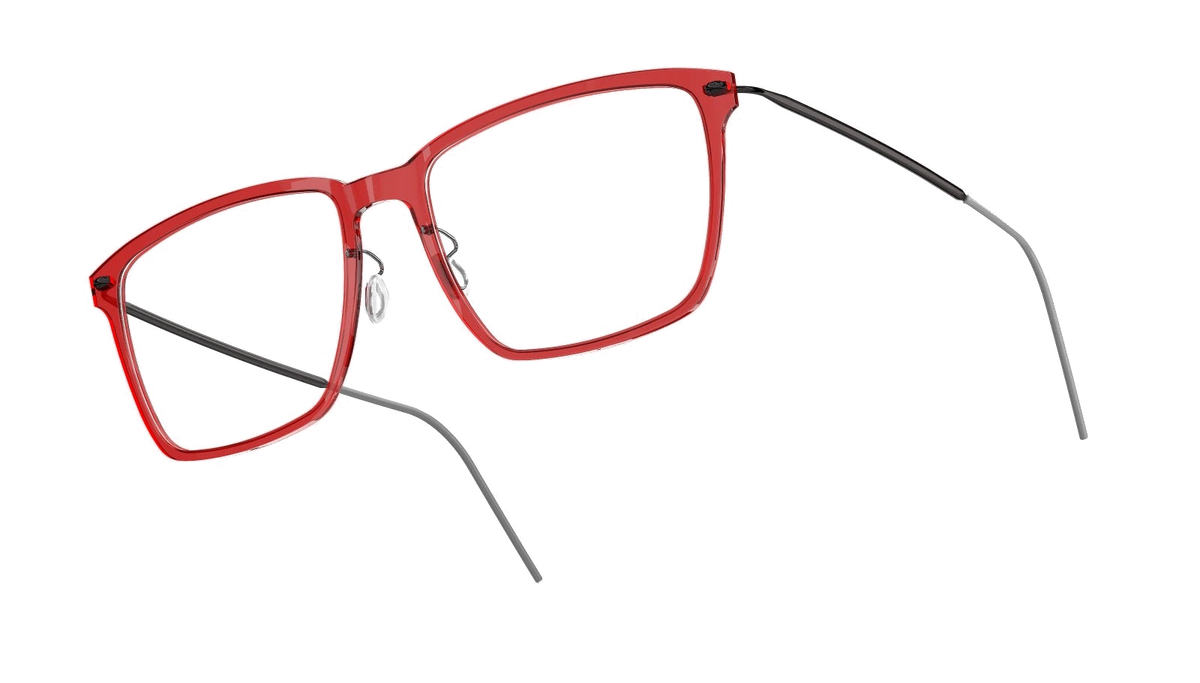 LINDBERG NOW Titanium 6505 eyeglasses, Red — temple detail