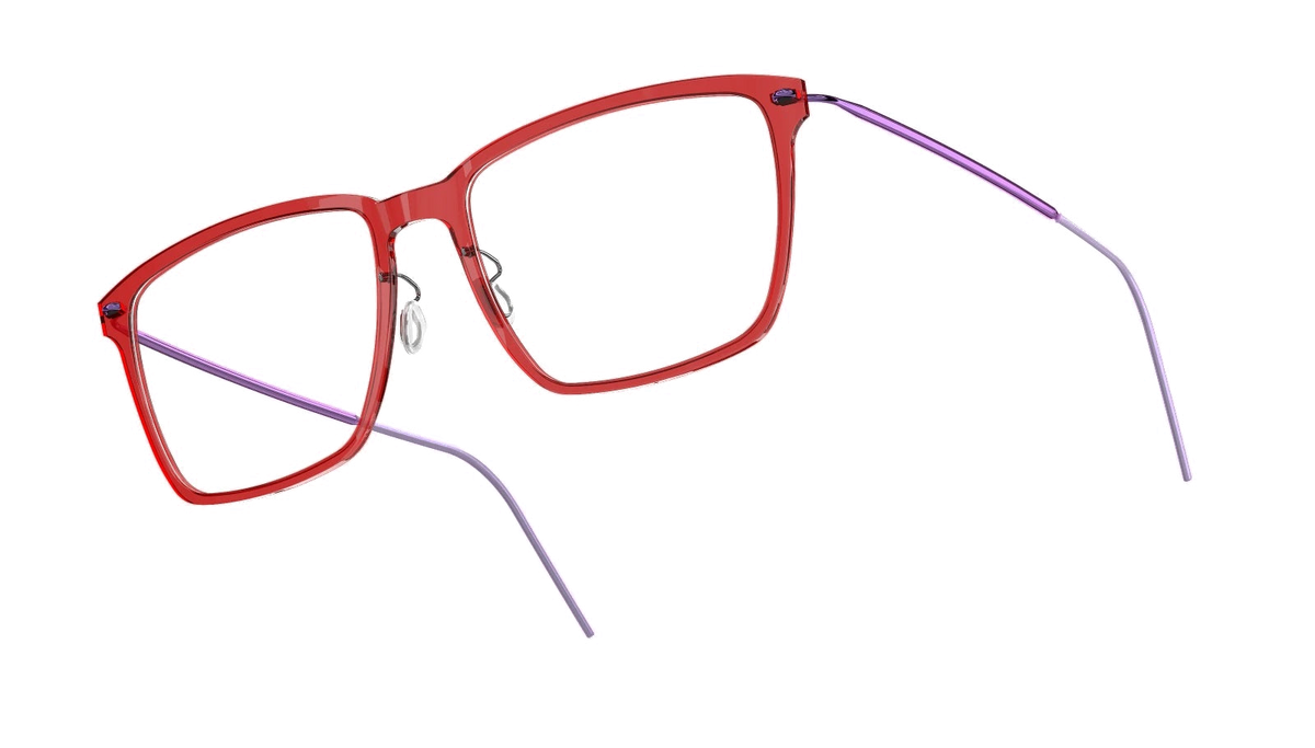 LINDBERG NOW Titanium 6505 eyeglasses, Red — temple detail