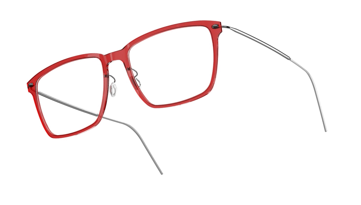 LINDBERG NOW Titanium 6505 eyeglasses, Red — temple detail
