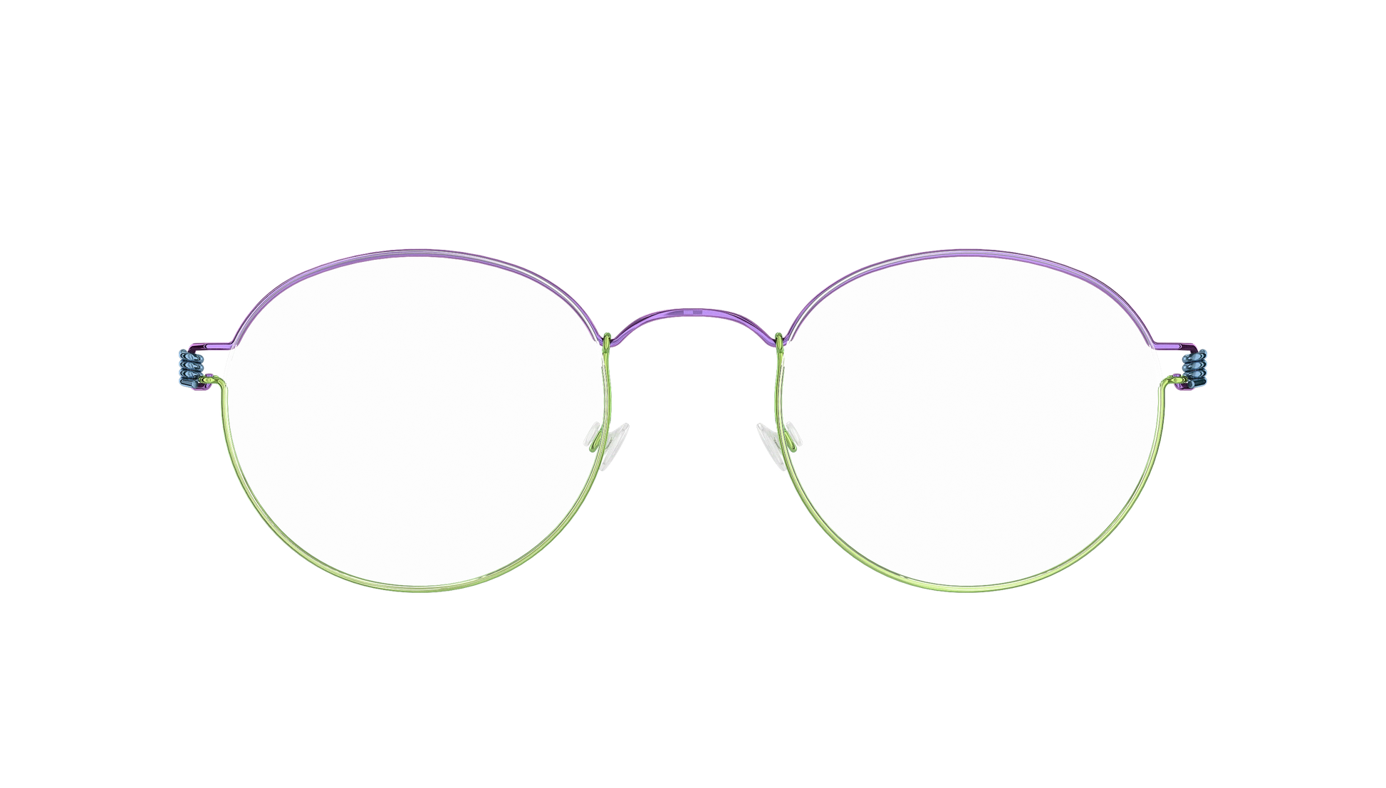 Lindberg Rim Morten Eyeglasses Purple Green Blue Upper Rim P77 Lower Rim P95 Temple Basic P20 Front