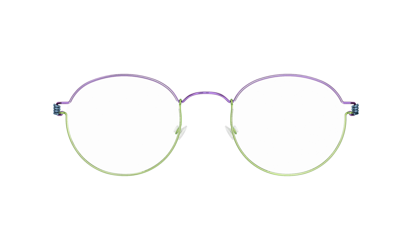 Lindberg Rim Morten Eyeglasses Purple Green Blue Upper Rim P77 Lower Rim P95 Temple Basic P20 Front