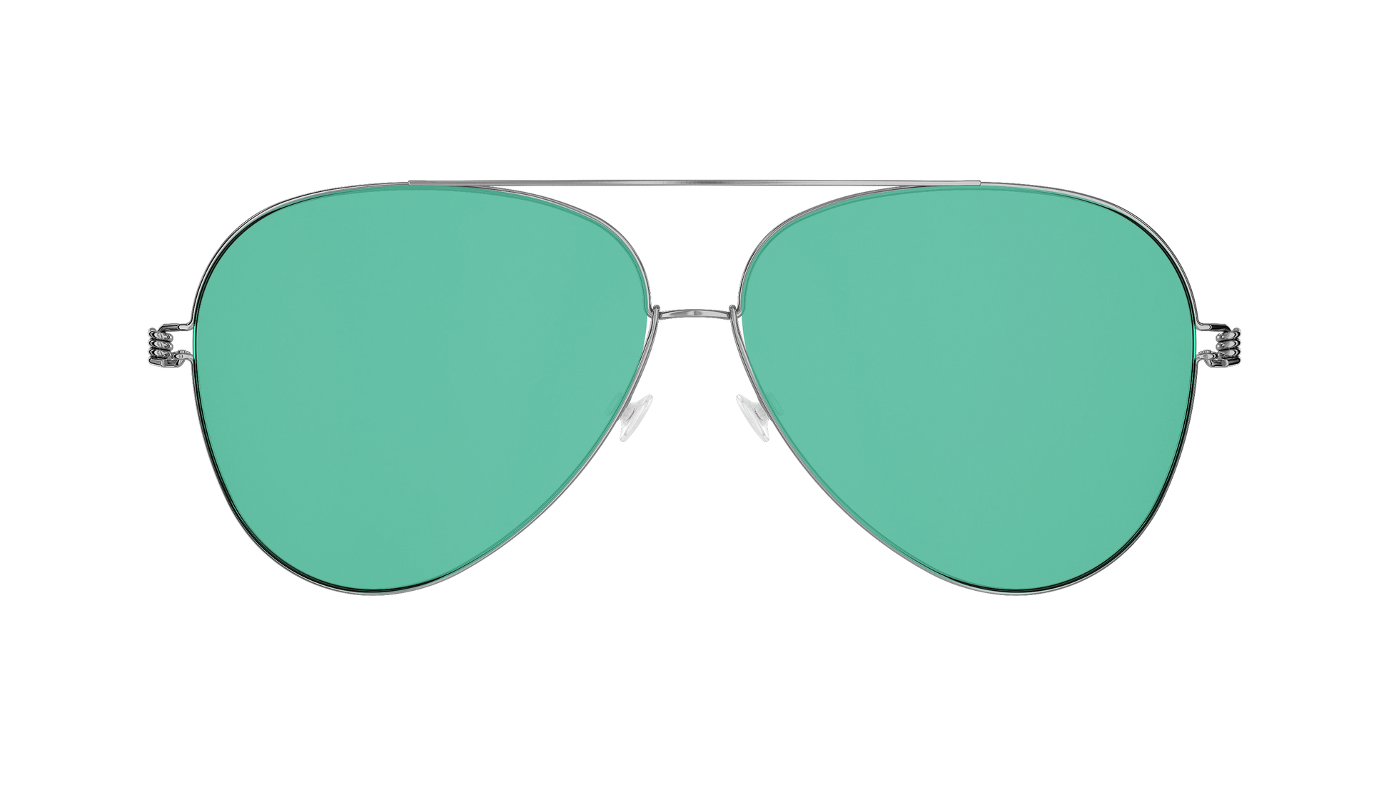 Lindberg Sun Titanium 8209 Sunglasses Silver P10 Temple Basic P10 Sun Lens SL57 Green Front