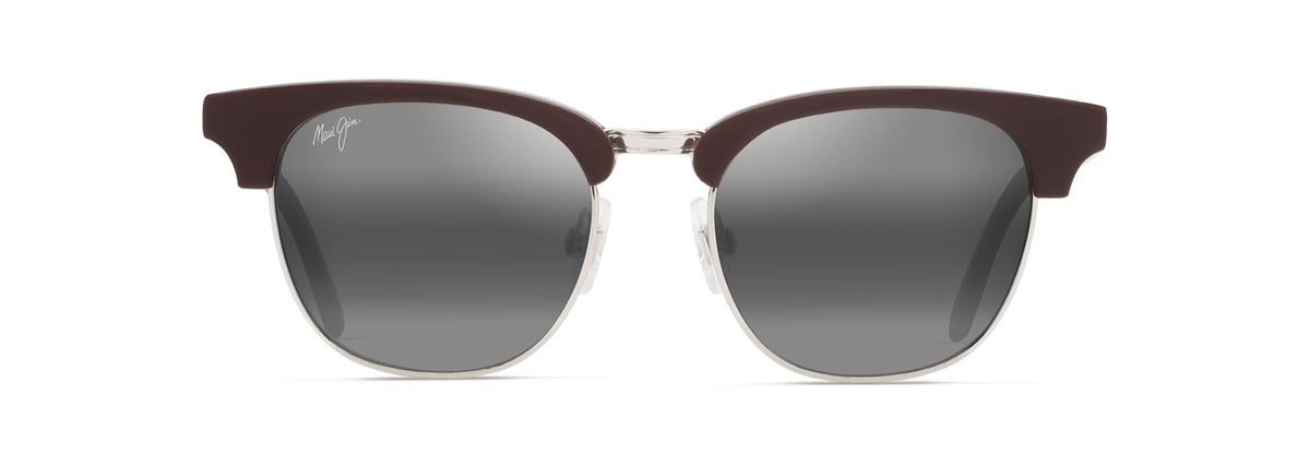 Maui Jim Holomua Sunglasses Shiny Solid Brown Neutral Grey Lens MJ0695S-003 Front