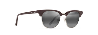 Maui Jim Holomua Sunglasses Shiny Solid Brown Neutral Grey Lens Profile
