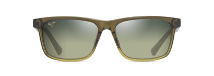 Maui Jim Okina Sunglasses Shiny Trans Mil Green to Yellw Maui HT Lens MJ0587S-004 Front