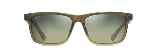 Maui Jim Okina Sunglasses Shiny Trans Mil Green to Yellw Maui HT Lens MJ0587S-004 Front