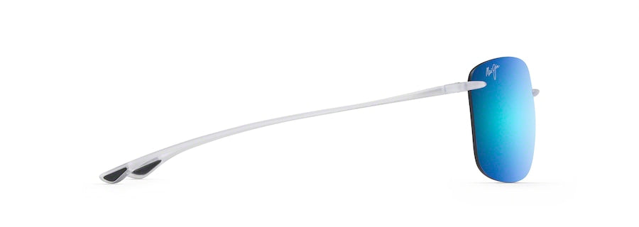 Maui Jim 'Akau Sunglasses in Crystal Matte with Blue Hawaii lenses- Side View