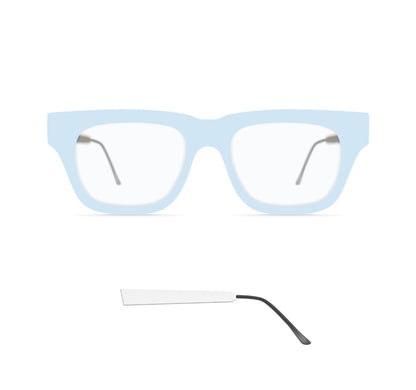 Nina Mur Alberto Eyeglasses Blue Crab Wooden Eyewear Front