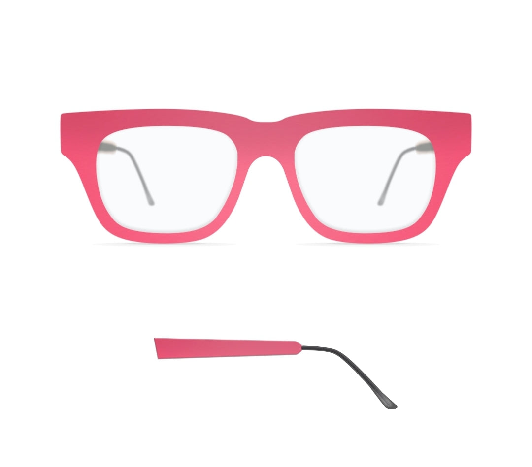 Nina Mur Alberto Eyeglasses Pink Wooden Eyewear Front