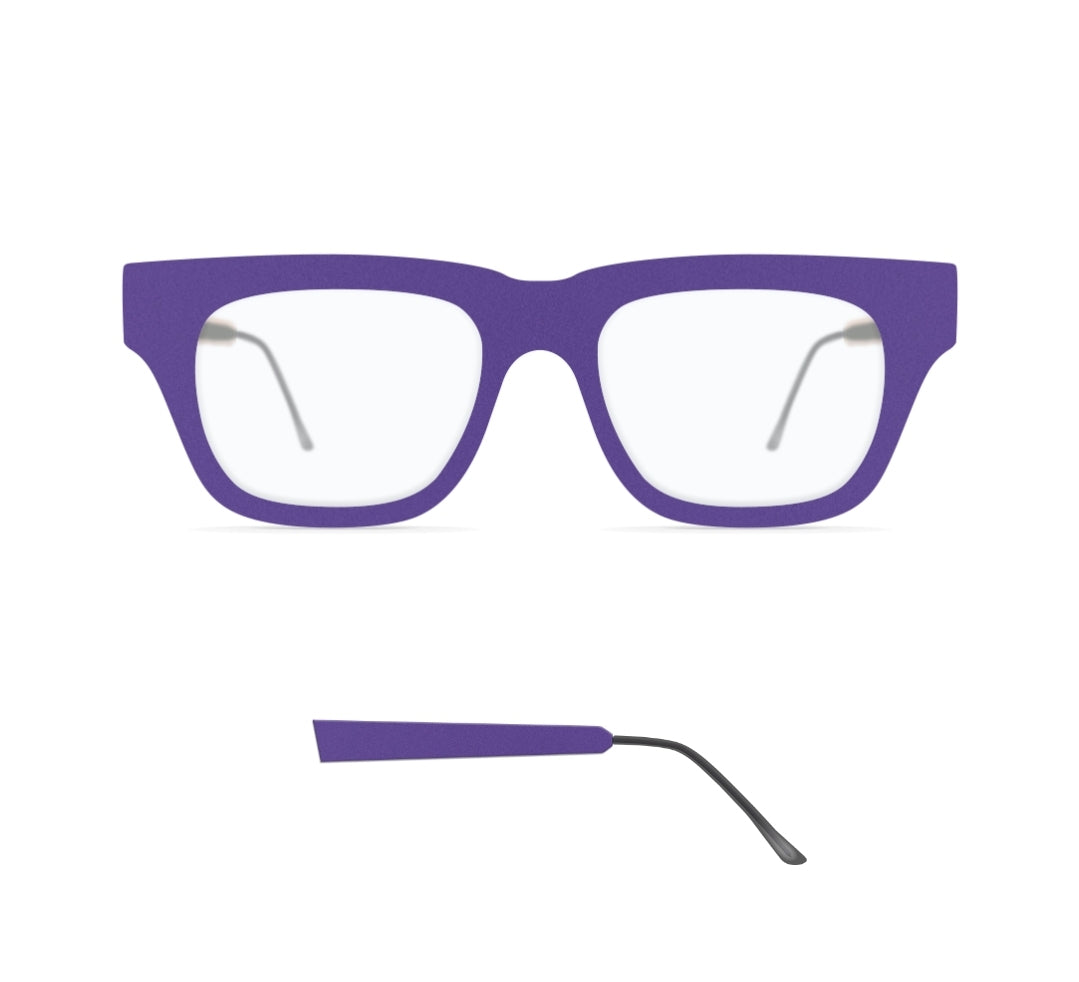 Nina Mur Alberto Eyeglasses Purple Wooden Eyewear Front