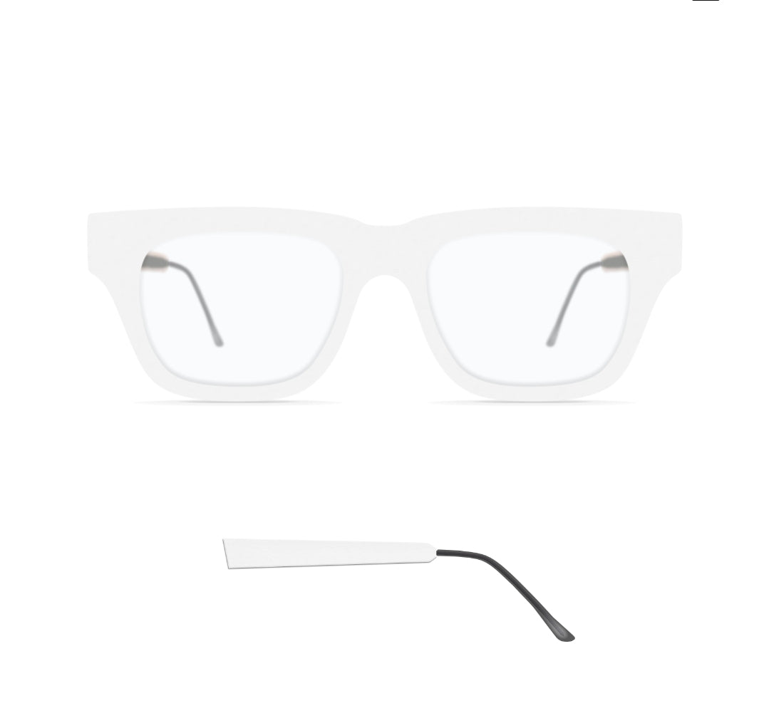 Nina Mur Alberto Eyeglasses White Wooden Eyewear Front