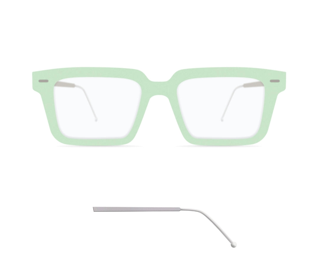 Nina Mur Antonio Eyeglasses Caribbean Green Wooden Eyewear Front