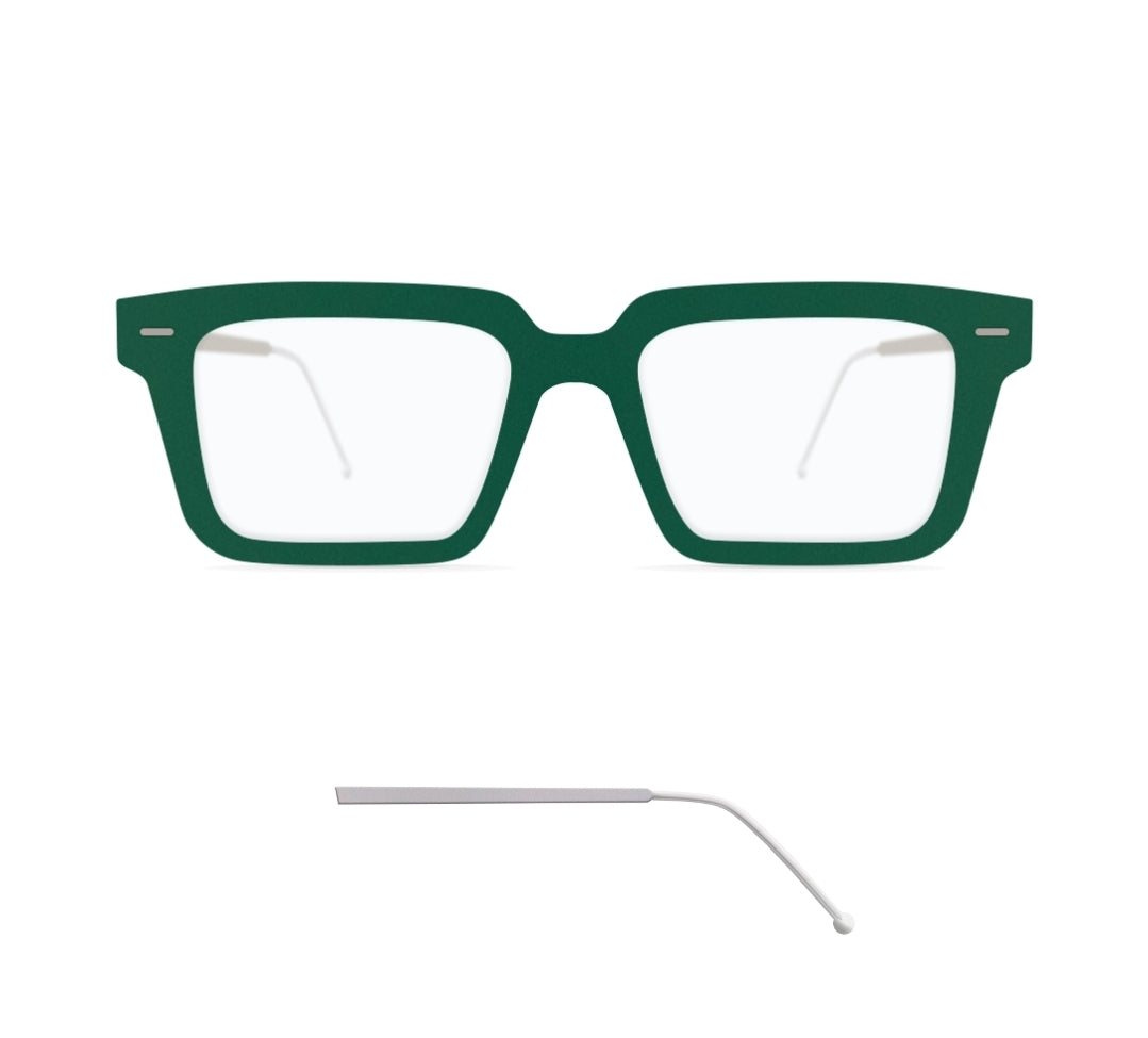 Nina Mur Antonio Eyeglasses Dark Green Wooden Eyewear Front