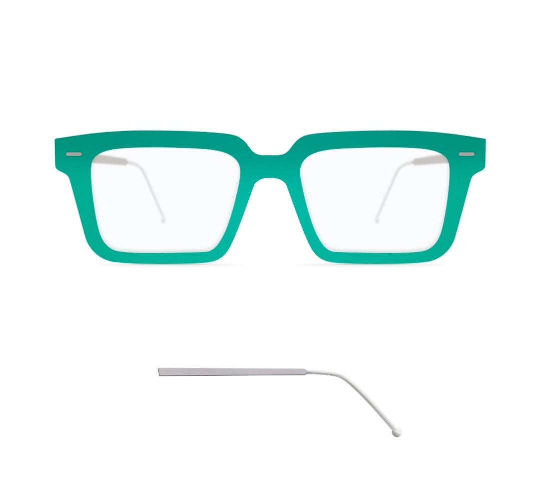 Nina Mur Antonio Eyeglasses Emerald Green Wooden Eyewear Front