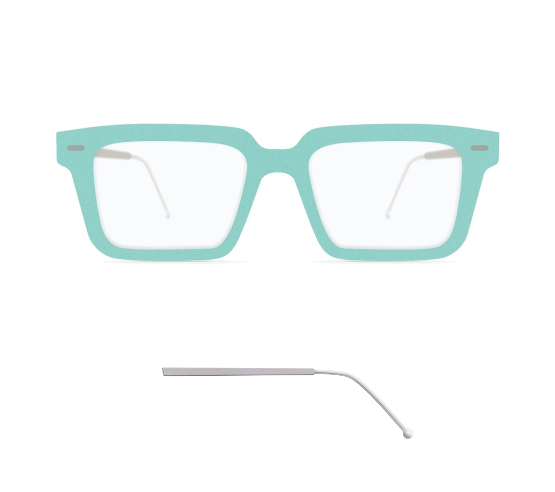 Nina Mur Antonio Eyeglasses Soft Green Wooden Eyewear Front
