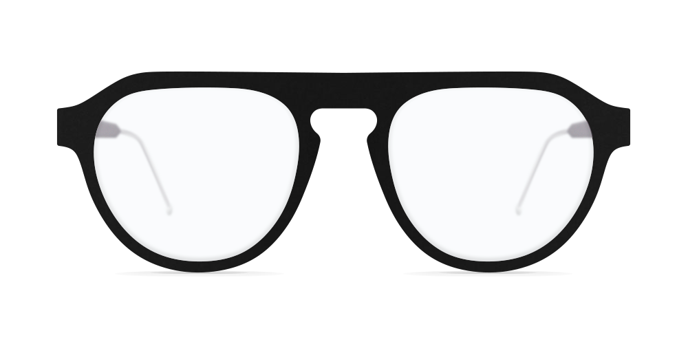 Nina Mur Astur Eyeglasses Black Soft Wooden Eyewear Front