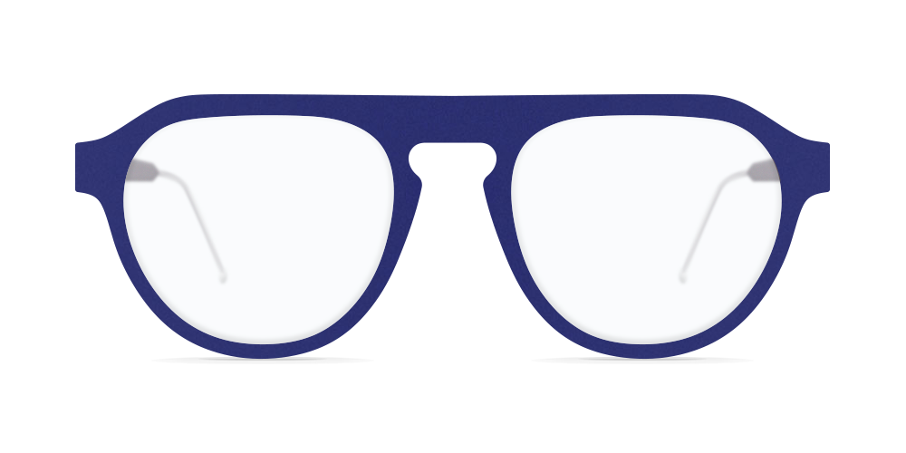 Nina Mur Astur Eyeglasses Blue Wooden Eyewear Front