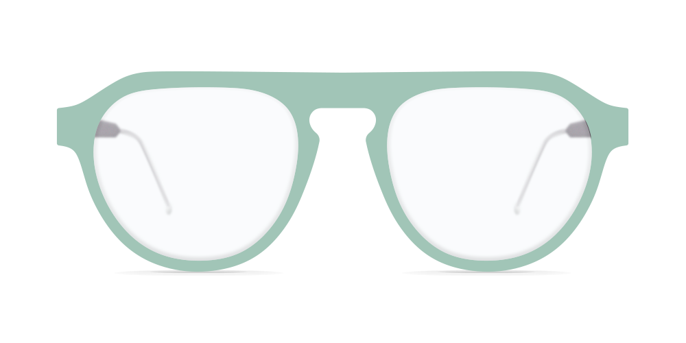 Nina Mur Astur Eyeglasses Green Mist Wooden Eyewear Front