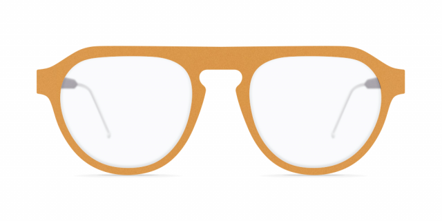 Nina Mur Astur Eyeglasses Sand Yellow Wooden Eyewear Front