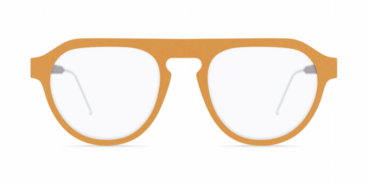 Nina Mur Astur Eyeglasses Sand Yellow Wooden Eyewear Front