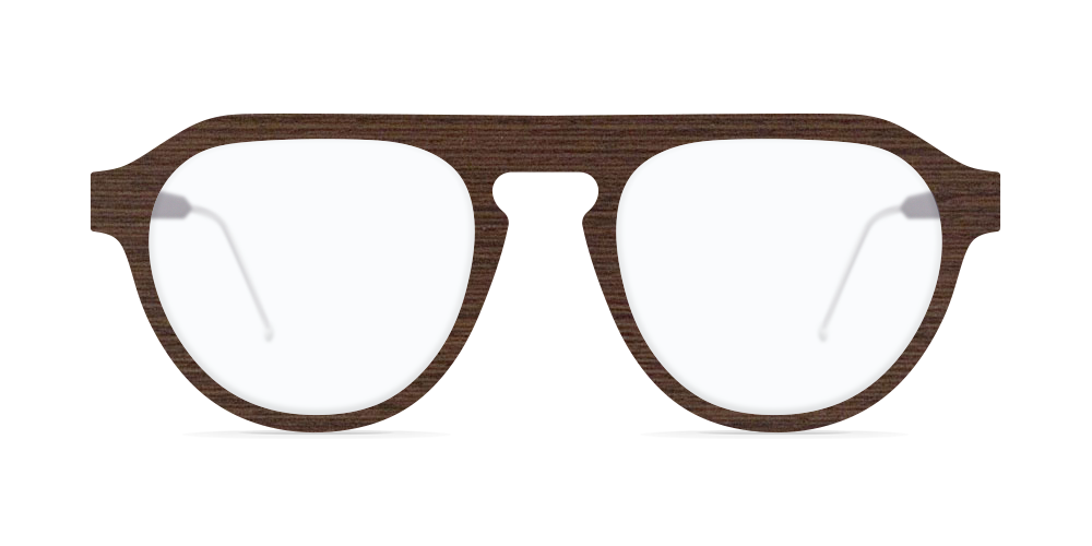 Nina Mur Astur Eyeglasses Wenge Wood Wooden Eyewear Front