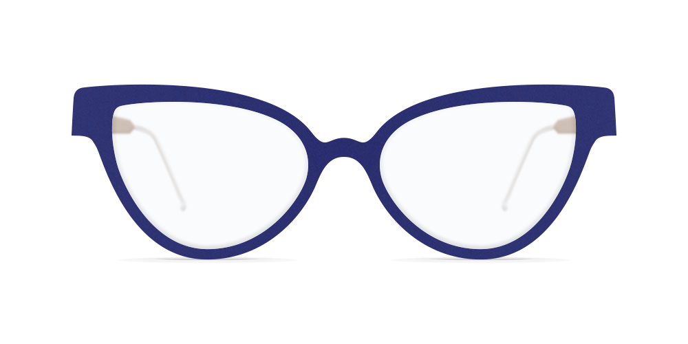 Nina Mur Elia Eyeglasses Blue Klein Wooden Eyewear Front