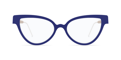 Nina Mur Elia Eyeglasses Blue Klein Wooden Eyewear Front