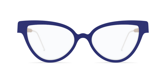 Nina Mur Elia Eyeglasses Blue Klein Wooden Eyewear Front