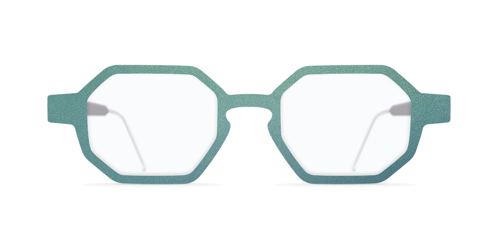 Nina Mur Hugo Eyeglasses Green Aurora Wooden Eyewear Front