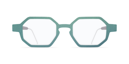Nina Mur Hugo Eyeglasses Green Aurora Wooden Eyewear Front