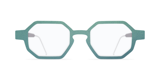 Nina Mur Hugo Eyeglasses Green Aurora Wooden Eyewear Front