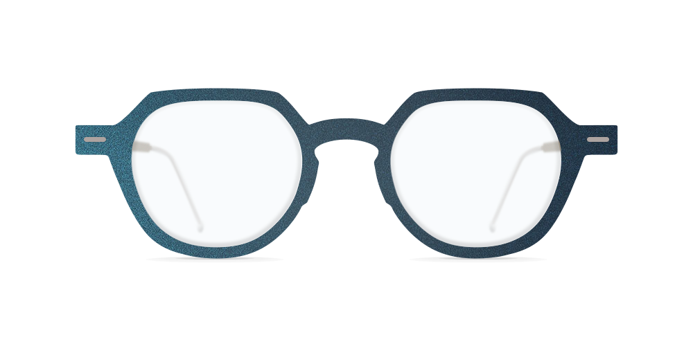 Nina Mur Ikki Eyeglasses Blue Stellar Wooden Eyewear Front
