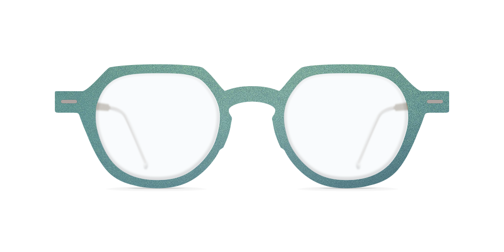 Nina Mur Ikki Eyeglasses Green Aurora Wooden Eyewear Front