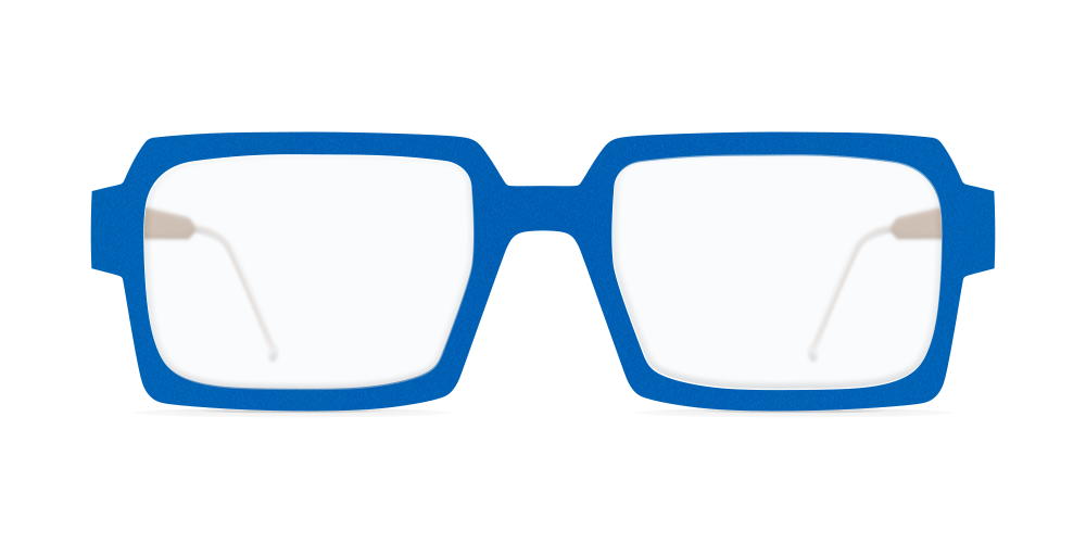 Nina Mur Jonze Eyeglasses Electric Blue Wooden Eyewear Front