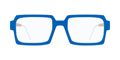 Nina Mur Jonze Eyeglasses Electric Blue Wooden Eyewear Front