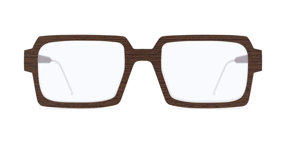 Nina Mur Jonze Eyeglasses Wenge Wooden Eyewear Front
