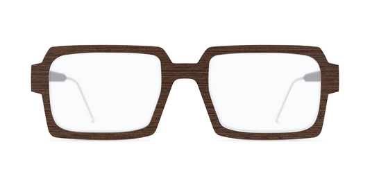 Nina Mur Jonze Eyeglasses Wenge Wooden Eyewear Front