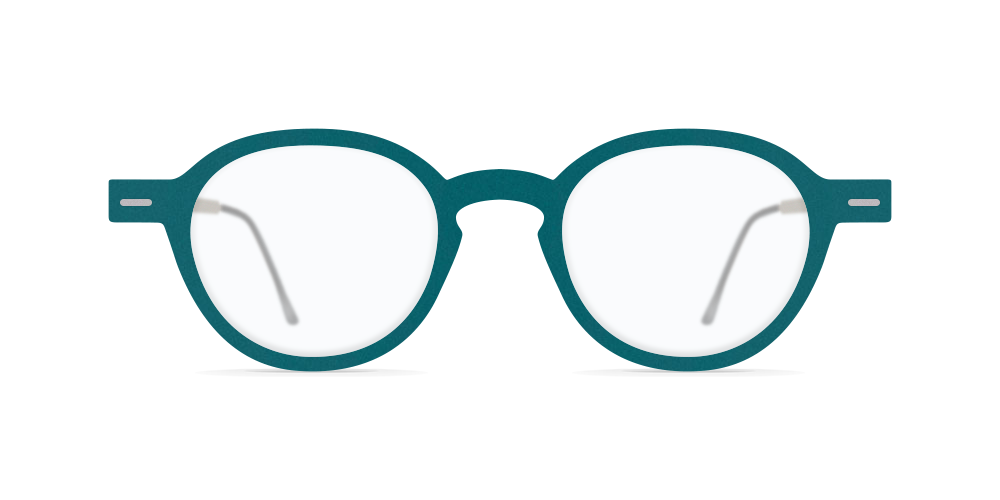 Nina Mur Mamen Eyeglasses Blue Steel Wooden Eyewear Front