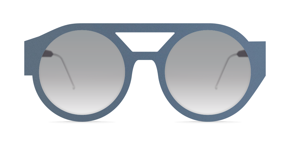 Nina Mur Oskar Sunglasses Blue Wave Wooden Eyewear Front