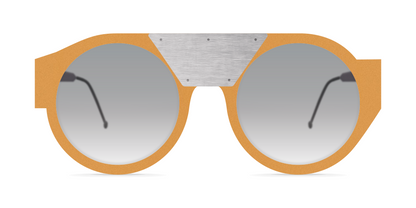 Nina Mur Oskar Sunglasses Sand Yellow Wooden Eyewear Front