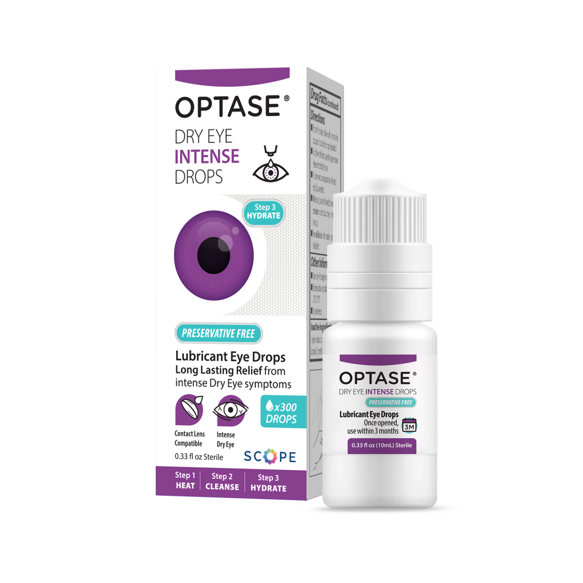 Optase Dry Eye Relief Intense Drops - Front View