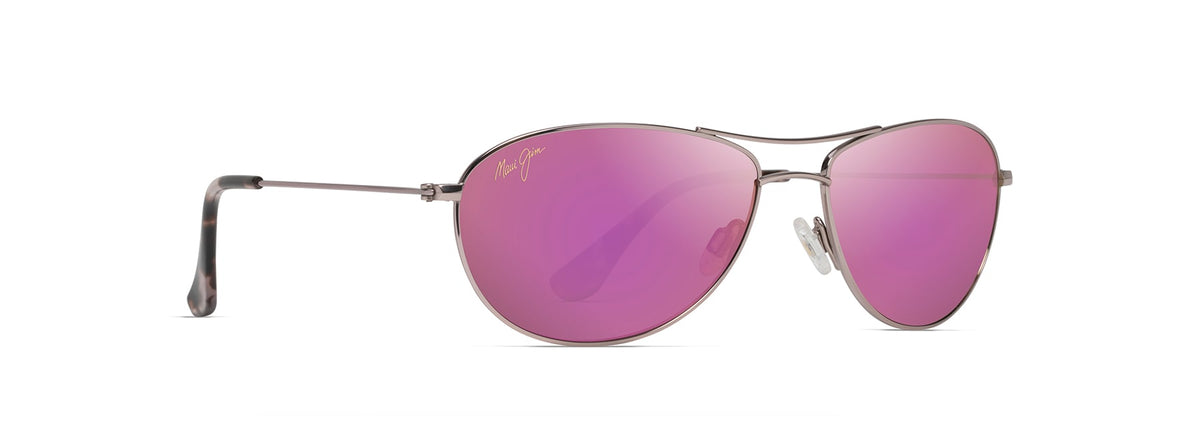 Maui Jim Baby Beach sunglasses in Rose Gold, angled view