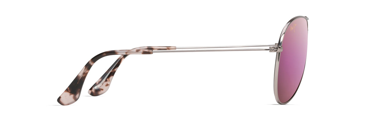 Maui Jim Mavericks sunglasses in Rose Gold, side view