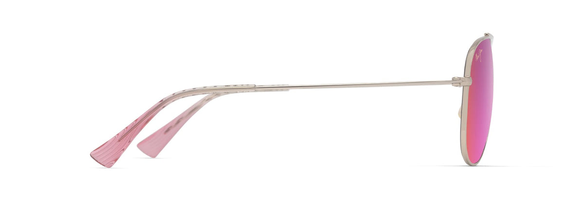 Maui Jim Hauoli XS sunglasses in Shiny Light Gold - Maui Sunrise, side view