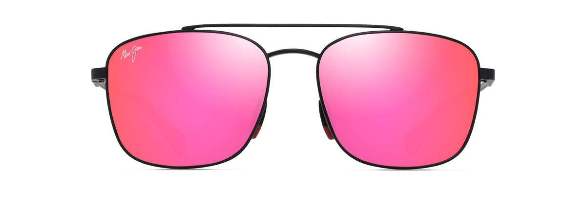 Maui Jim Piwai AF sunglasses in Matte Black, front view