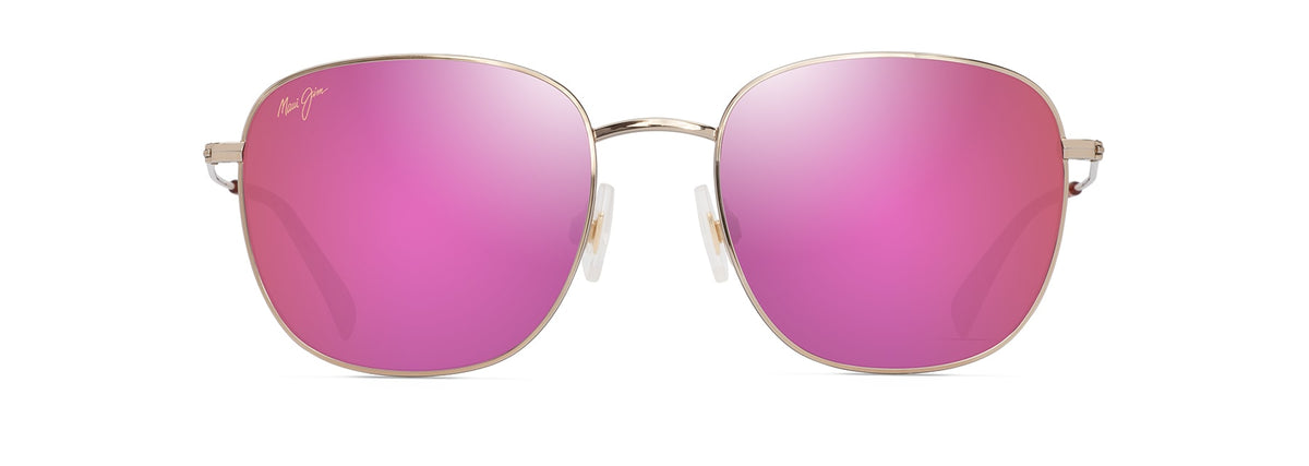 Maui Jim 'Olali AF sunglasses in Shiny Light Gold - Maui Sunrise, front view