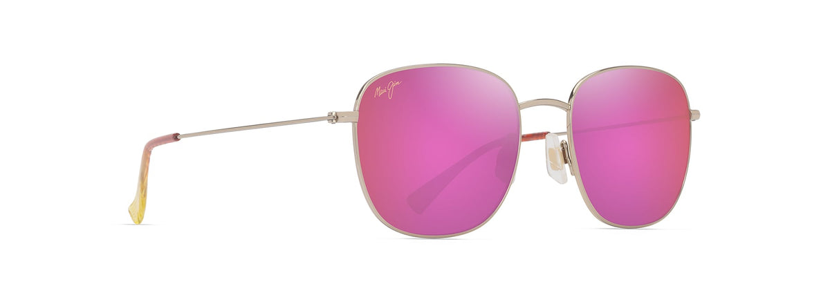 Maui Jim 'Olali AF sunglasses in Shiny Light Gold - Maui Sunrise, angled view