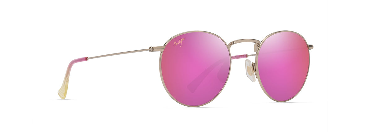 Maui Jim Pūkaua sunglasses in Shiny Light Gold - Maui Sunrise, angled view